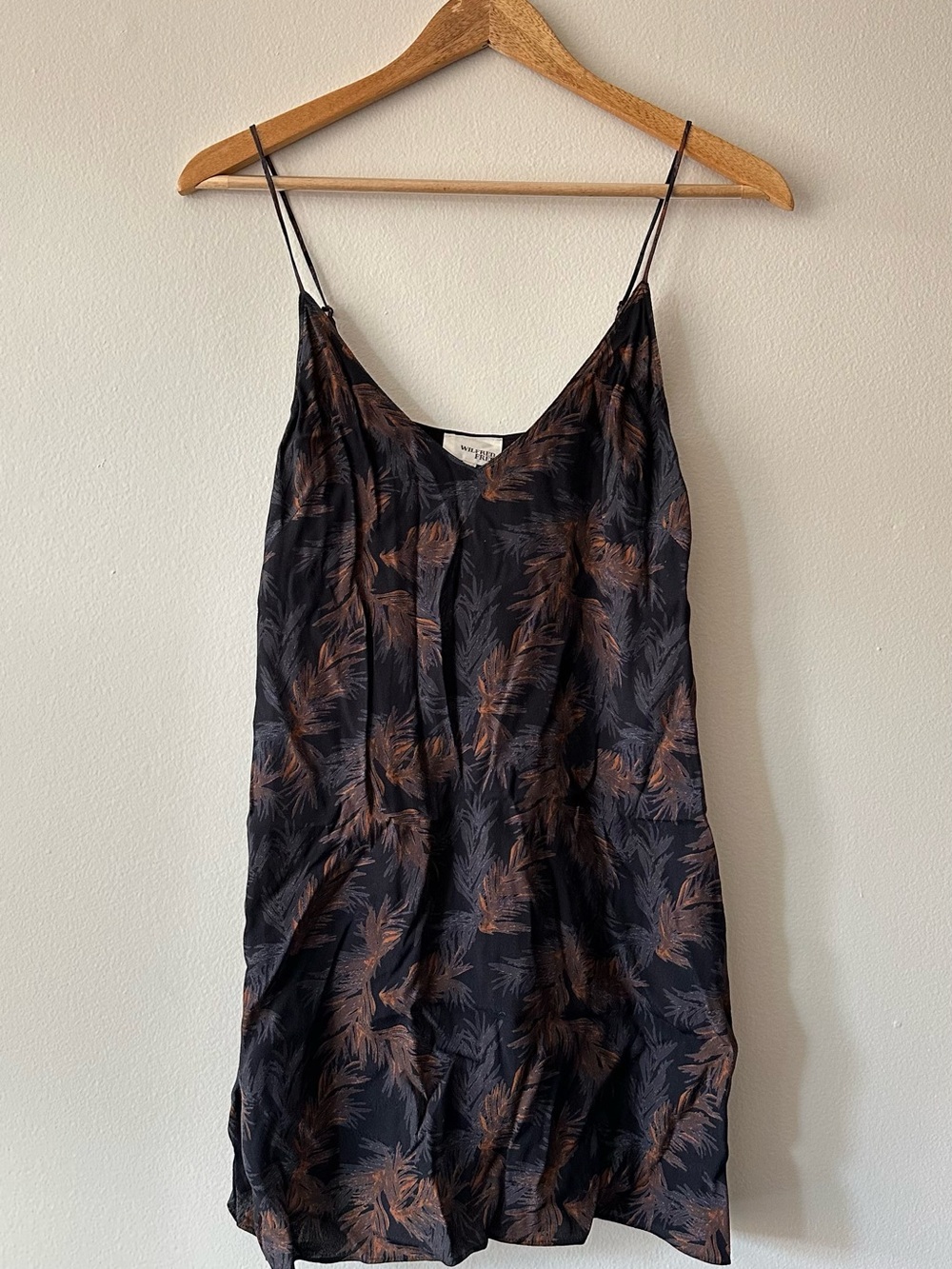 Aritzia / Wilfred Free Black Floral Slip Dress